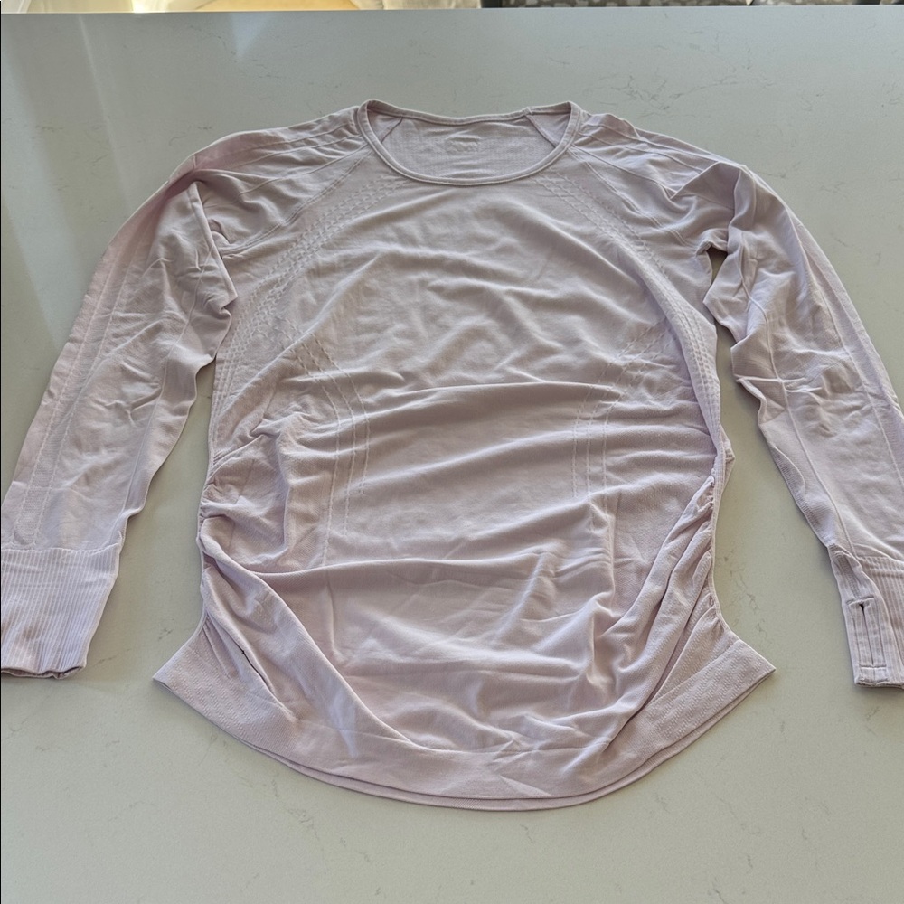 Athleta Women's Light Pink Long Sleeve Mesh Top Size: M NWOT ✨